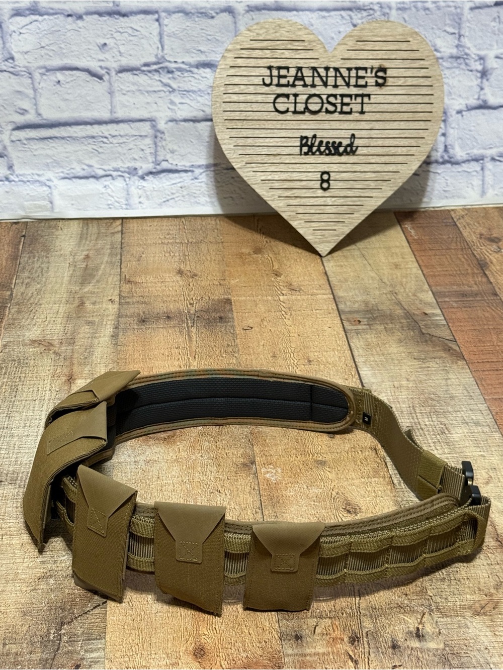 Zero Foxtrot TAC Belt (Tac Gun Belt), size Medium, in coyote brown / tan